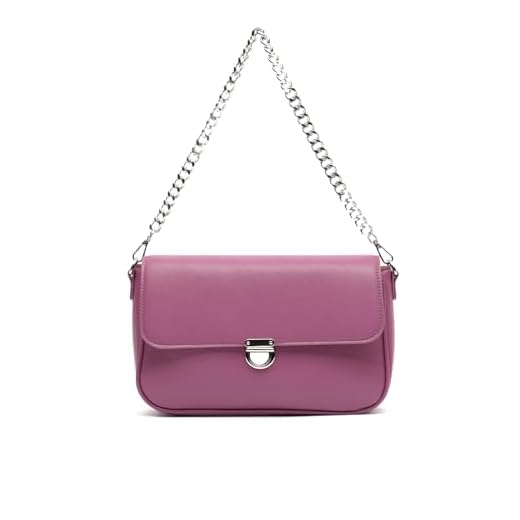 MISAKO Marky bolso de hombro con asa bandolera extráible - Bolso bandolera de moda con asa extraíble para mujer - Bolso casual casual y formal Marky Lila 16 X 25 X 5 cm
