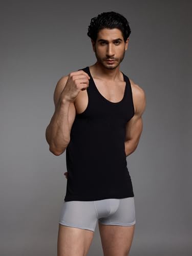 Image of Modern Crew Men's Glide Vests | Luxurious Bamboo-Cotton Vest | Regular Fit | Pack of 1