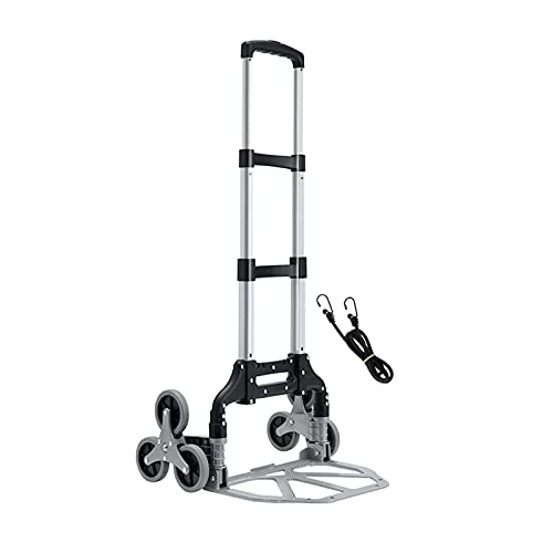 Carretilla plegable portátil de aluminio con 6 ruedas, carga 70kg miniatura 1