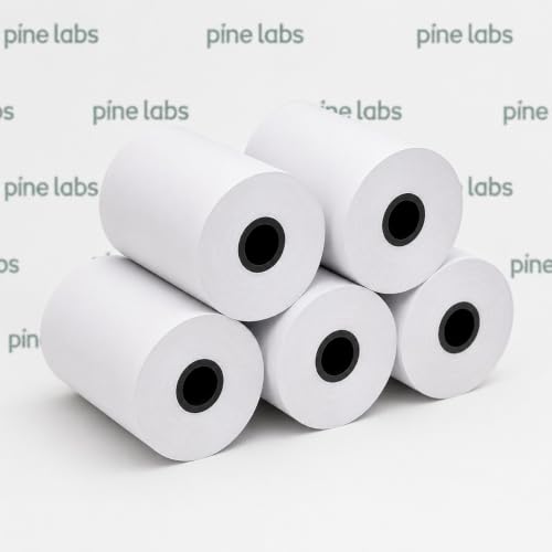 Image of PINE LABS Paper Rolls | POS Machines Thermal Rolls | Printing Rolls | EDC Rolls | POS Rolls | Billing Rolls |15 meter (Length) x 56mm (Width) - 40mm Diameter (Pack of 100)