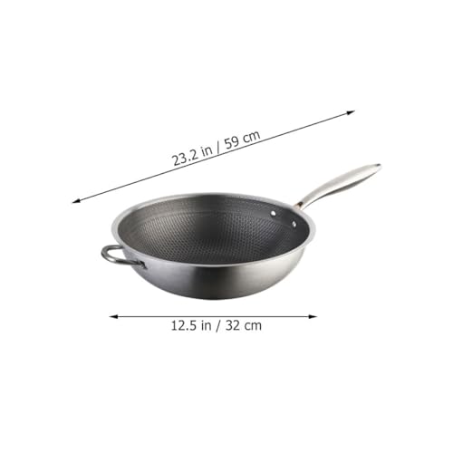 Wok con mango ergonómico en acero inoxidable miniatura 2