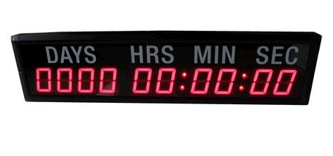 Reloj de pared digital con LED rojo 2.3 pulgadas 10 dígitos miniatura 1