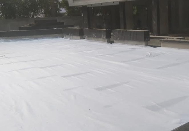 Image of Utkarsh 120 GSM Geo Textile Cloth /Geotextile Non-Woven Fabric Cloth for Sub-Surface Drain /Terrace Garden | White, 7.33 ft X 6.82 ft (50 Sq.ft)