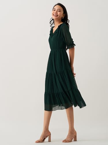 Image of AASK Dress for Women One Piece Kurta Set Tops Knee-Length Fit And Flare Dresses