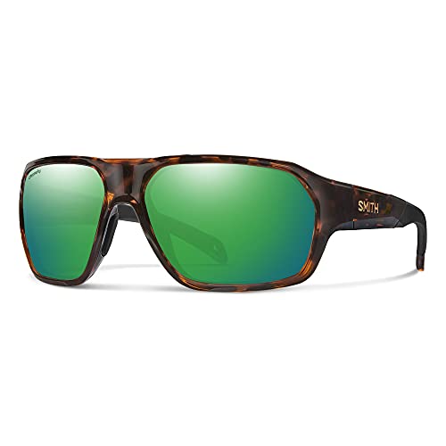 Image of Smith Deckboss Sunglasses Matte Tortoise /ChromaPop Polarized Green Mirror, One Size
