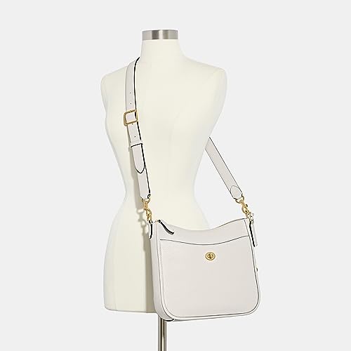COACH Polished Pebble Leather Chaise Crossbody Chalk One Size - image 5