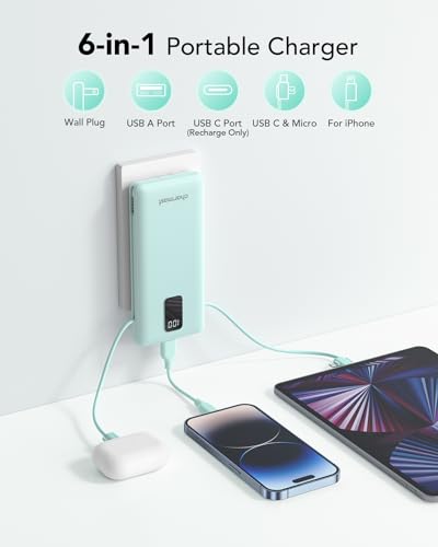 Charmast-Portable-Charger-with-Built-in-Cables-and-Wall-Plug-10000mAh-USB-C-Power-Bank-Fast-Charging-15W-External-Battery-Pack-Slim-Travel-Essentials-Compatible-with-15-14-13-Samsung-Galaxy-iPad