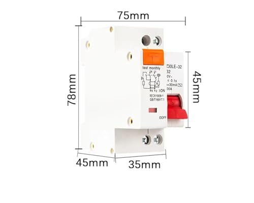 Disjoncteur différentiel 1P+N 20A AC pour tableau électrique - 3