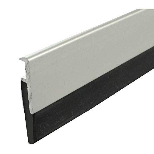 Fire Rated/Aluminum Door Bottom Sweep with Solid Rubber Extrusion (7923CA), 7/32”W x 1.44”H (48