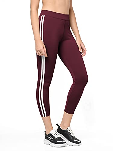 Image of SHARK TRIBE Yoga Gym Workout and Sports Side Striped Tights for Women