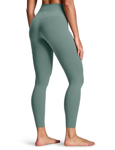 HeyNuts Yoga Pro 7/8 Leggings, High Waisted Soft Pants Buttery Workout Leggings Athletic Compression Yoga Pants 25'' Everglade Teal M(8/10)