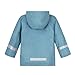 Mud Kingdom Little Boys Rainslicker Hooded Rain Jacket PU Leather Waterproof Windproof Outdoor Light Blue 5T