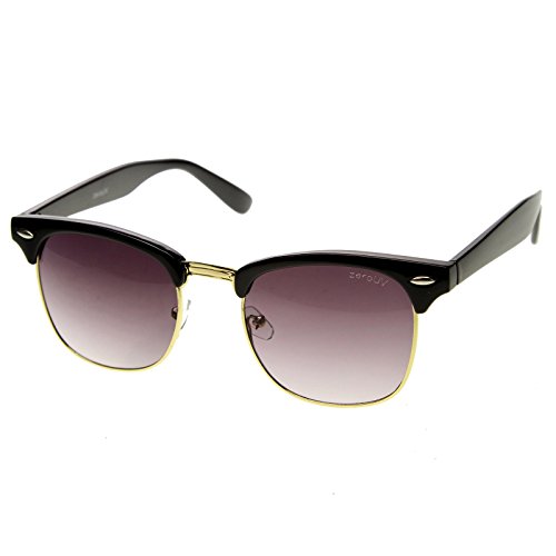 Image of zeroUV Half Frame Semi-Rimless Horn Rimmed Sunglasses
