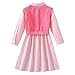 J·E Sterguard Little Girls Clothes Size 10 Kids Girl Cotton Long Sleeve Dresses 2 Piece Outfits for Kids Girls' Fashion Shirt Set 0026PP4