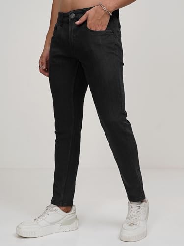 Image of Highlander Men's Slim Fit Jeans | Cropped Length | Jeans for Man | Stylish Casual Wear for Everyday Comfort