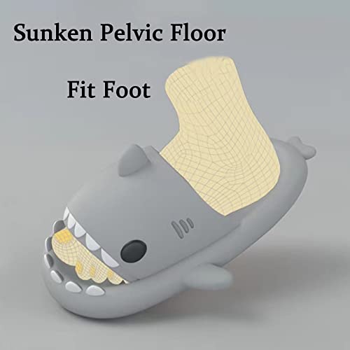 sharllen Shark Sandals Slides for Women Men Cute Novelty Cartoon Anti-Slip Open Toe Slides Summer Lightweight Shark Sandals3
