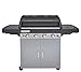 Campingaz Gasgrill 4 Series Dual Heat LS Plus, BBQ mit 2 Grillzonen, 4 Edelstahlbrennern und Seitenkocher, InstaClean Reinigungssystem und Culinary Modular System