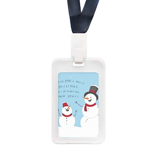 Protège carte de crédit bleu ciel au motif bonhomme de neige pour vos trajets