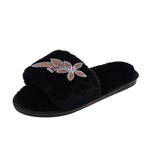 Chaussons doux pour femme contre les pieds froids | Soulagement et strass chics