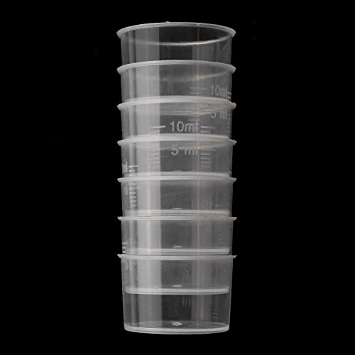 Vasos medidores desechables 10 ml paquete 50 unidades miniatura 4
