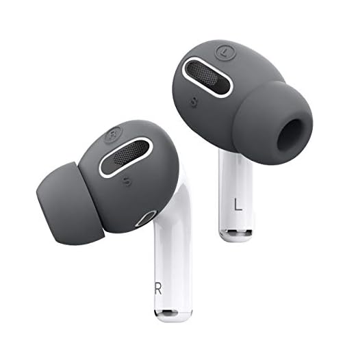 elago [6 Pairs] AirPods Pro Ear Tips with Integrated Earbuds Cover Designed for Apple AirPods Pro, Fit in The Case, Anti-Slip, [3 Sizes: Large + Medium + Small] [US Patent Registered] (Dark Grey)