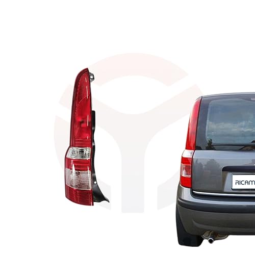 RICAMBYCAR Phare arrière gauche corps noir, compatible avec Fiat Panda (169) de 2003 à 2011 (gauche)