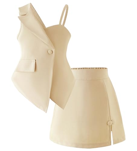 Image of Girls Pastel Green Co-Ord Set | Kids Summer Outfit | Stylish Sleeveless Top & Skirt Set for Girls | Party, Casual & Vacation Wear