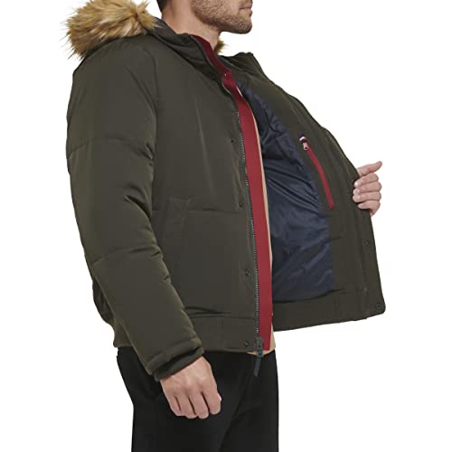 Image of Tommy Hilfiger Men's Arctic Cloth Quilted Snorkel Bomber Jacket (Standard and Big & Tall)