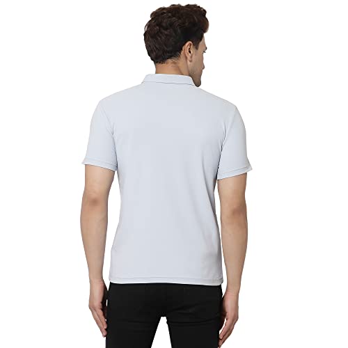 Image of Red Tape Men Sky Blue Polo Neck T-Shirt