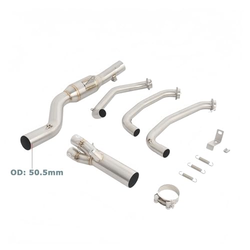 Système d'échappement moto CFmoto 675SR ligne avant inox 51mm