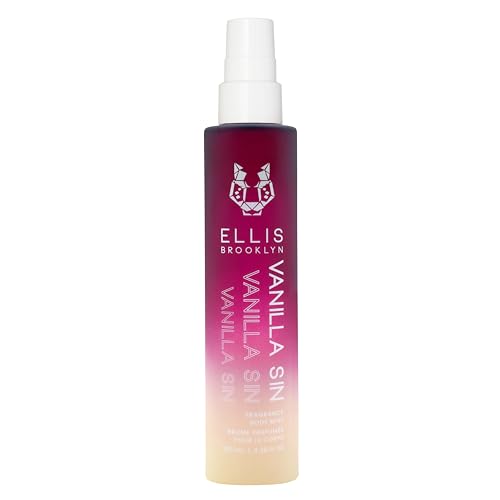 Ellis Brooklyn VANILLA SIN Fragrance Mist - Gourmand Perfume Mist with Black Cherry, Fresh Freesia, & Bourbon Vanilla, Vegan Perfume Made In The USA,100ml, 3.38 Fl Oz