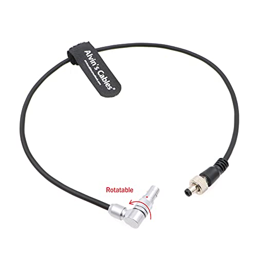 Alvin's Cables Z CAM E2 Flagship Cable for Atomos Shinobi Ninja V OSEE G7 Monitor Rotatable Right Angle 2 Pin Male to Lock DC Cord for Z CAM E2-S6 E2-F6 E2-F8 40CM