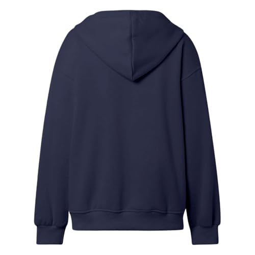 KIKX0DE Women Zip Up Hoodies Lightweight Oversized Sweatshirts Loose Fit Ladies Long Sleeve Solid Jackets4