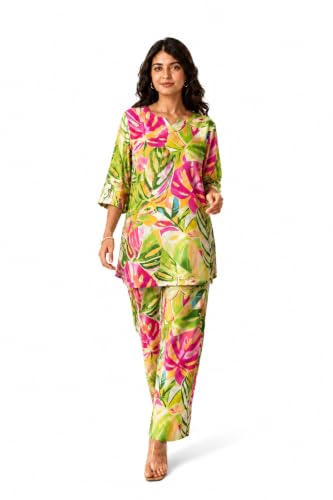 Image of RANGRIKA.in Co-ord Set for Women Stylish | Kurta Set for | Short Kurti with Palazzo | Ethnic Jaipuri Kurti Set | Kurti Palazzo Set | Salwar Suit