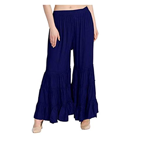 Image of TNQ Women's Rayon Relaxed Flared Garara-Sharara
