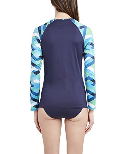 Image of Nautica Women's Long Sleeve Rashguard - Quick-Dry, UPF Protection, Swim Shirt, Pool, Beach, Hiking, Yoga, Volleyball