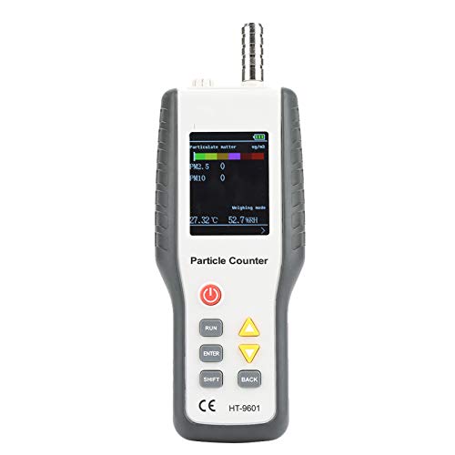 Diyeeni Air Quality Tester, Akozon HT9600 Air Quality Monitor Test PM2.5 PM10 Air Quality Analyzer Humidity Meter Handheld Particle Counter Monitor