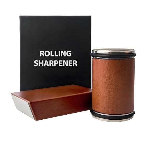 KiiKiiPaNa Rolling Knife Sharpener Kit with Diamond Whetstone for Home Kitchen, Restaurant Kitchen, Outdoor - Best Kitchen Tools.Magnetic knife sharpener