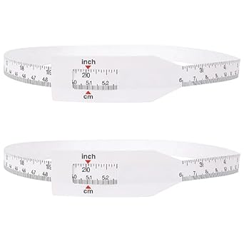 2 Pack Sublimation Blanks Tumblers Measuring Tools, Plastic Precise Width Measurer, White Tape Measure Kit for Measuring Circumference, Inch Centimeter Tape Used for Heat Press Sublimation Accessories