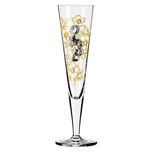 Foto von RITZENHOFF 1079013 Champagnerglas 200 ml - Brillantnacht Champagner 2023 - Designerstück mit Echt-Gold - Made in Germany