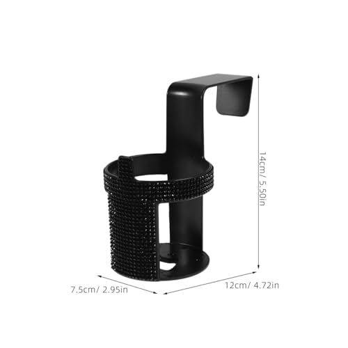 Portavasos multifuncional para carro con gancho negro brillante miniatura 2
