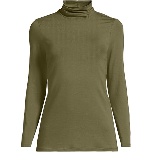 Image of Lands' End Lightweight Jersey Long Sleeve Turtleneck