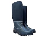 Filzstiefel in Gr. 43, warme und rutschfeste Leder-Stiefel mit Woll-Filz und Thermosohle