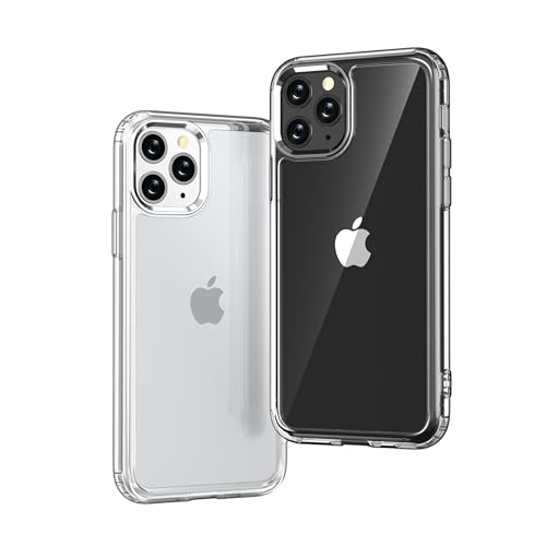 Image of ONES for iPhone 11 Pro Max Slim Case Clear, [PC + TPU Hybrid][Military-Grade Drop Protection][Anti-Yellowing], Shockproof Silicone Hard Cover, Transparent Case