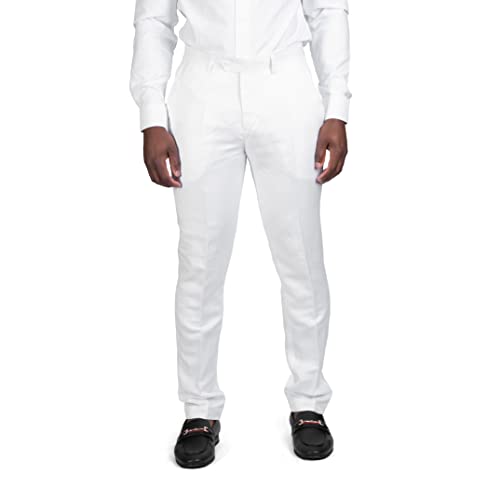 AZAR MAN Slim Fit Slacks Linen Men's Dress Pants 30242