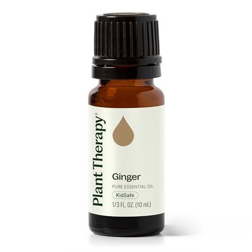 Plant Therapy Ginger Steam Distilled Essential Oil 10 mL (1/3 oz) 100% Pure, Undiluted, Natural Aromatherapy