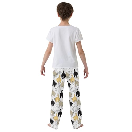 Cute Cats Kitten Butts Boys Pants for Kids Jogger Pants with Pockets S-XL3