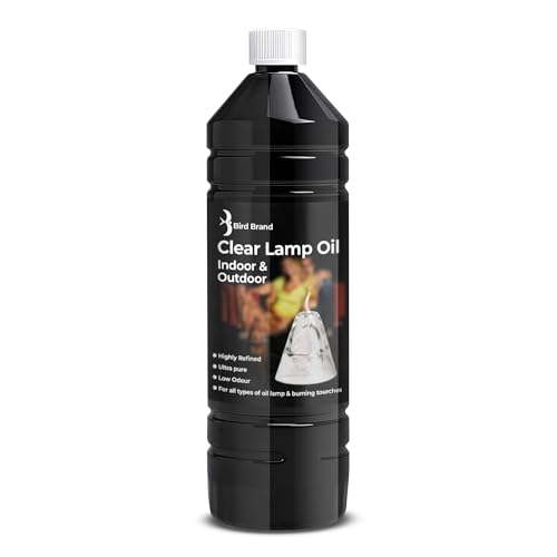 Quebec Clear Lamp Oil 1L Clean Burning for Indoor & Outdoor Oil Lamps Lanterns & Torches Odorless Formula (Pack of 1)