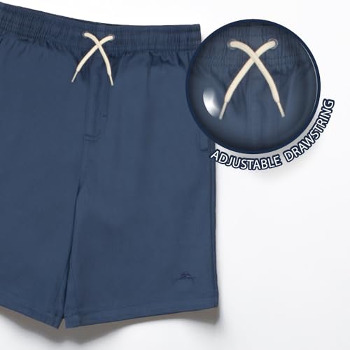Image of Tommy Bahama Boys Short Sleeve Classic Polo Shirt & Elastic Waist Shorts Set, Casual 2-Piece Back to School Outfit for Kids