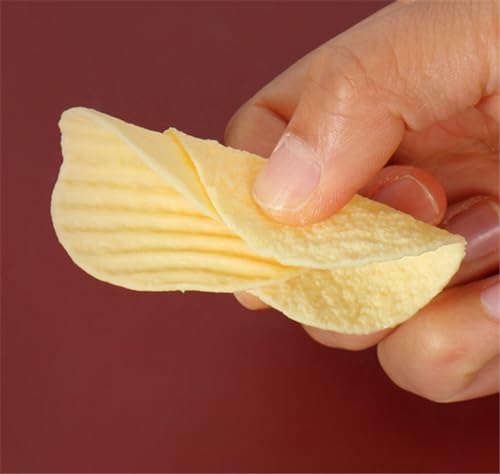 Skyseen 12 peças de batatas fritas frescas artificiais crocantes simulação realista salgadinhos de b